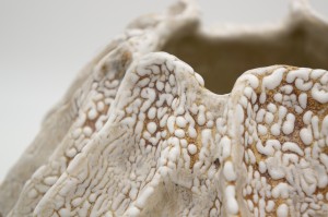 Detail of crawl glaze texture